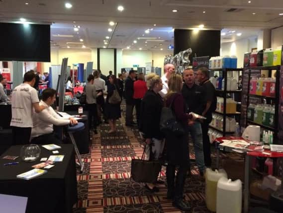 Businesses networking at the Blackpool Business Expo at The Village