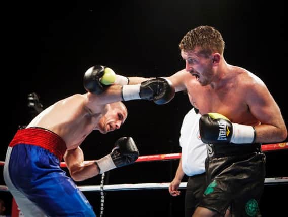 Cardle - in action on Saturday night at Manchester Arena