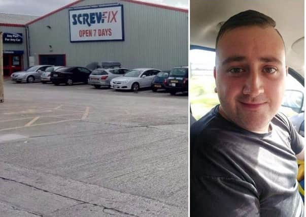 Ben Taylor (pictured) and builder Danny Mustin have been hailed after helping a pensioner in the car park at Screwfix in Marton