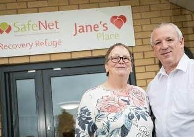 John and Penny Clough at the official opening of Janes Place.