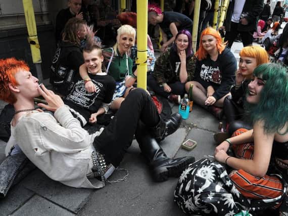 Punk fans enjoying themselves at this years Rebellion Festival