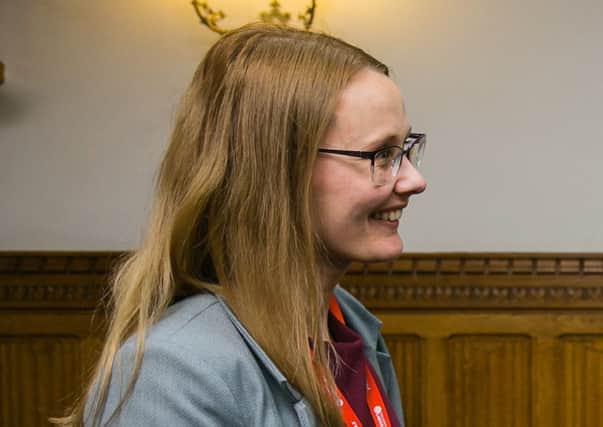 Cat Smith, MP for Lancaster and Fleetwood, at an event held in Parliament for Holocaust survivors.