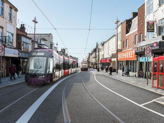 An artist's impression of the tramway extension on Talbot Road