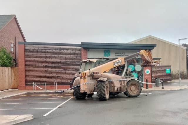 Police attended after an automatic alarm sounded when the thieves targeted the shop just before 4am on Friday October 20.