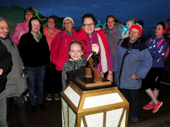Charlotte Hill, of Preston, switched on the Blackpool illuminations for the Walk the Lights fund-raiser