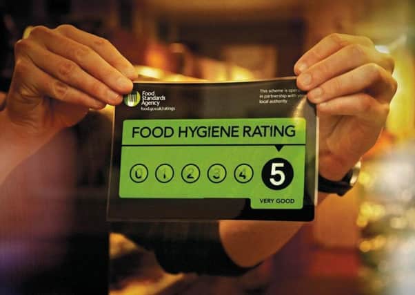A Food Hygiene Rating sticker