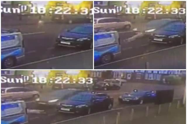Police released CCTV of the accident as a warning to others