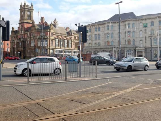 The junction of Talbot Square and the Prom which will be closed