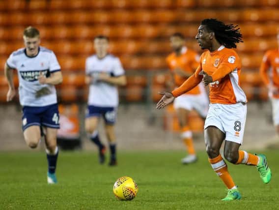 Blackpool in Checkatrade Trophy action last month