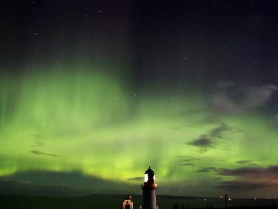 Caption: A photo of the Northern Lights, taken from Dunnet Head in Scotland (Photo: Sam Flice via PA)