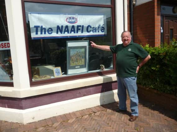 Chairman of the Veterans for Fylde, Ed Nash, pictured outside the cafe on its opening