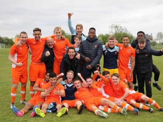 Blackpool youth team celebrate winning the league last season