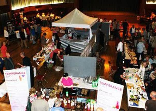 A previous Christmas market at the Marine Hall