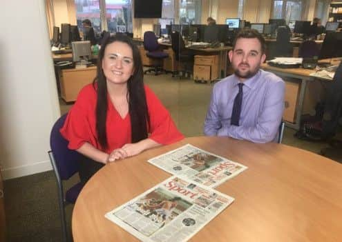 Blackpool writer Matt Scrafton and Fleetwood Town reporter Rosie Swarbrick