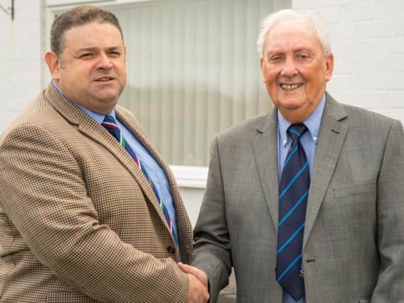 Club president John Whalley and his predecessor Ken Ashburn