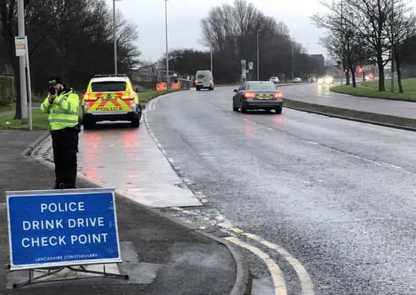 Lancashire Road Police mount their drink driving campaign and are seen here on Preston New Road, Marton.