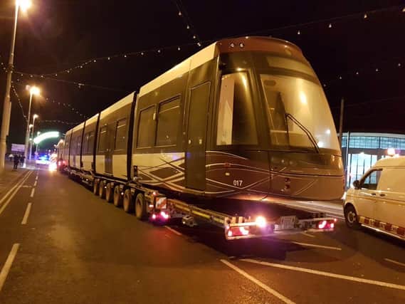 Blackpool's newest tram arriving in the resort. Credit: Mike Morton