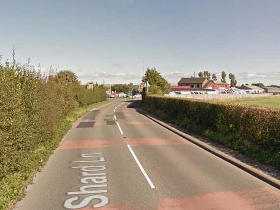 Shard Lane in Hambleton, where two cars crashed head-on yesterday teatime (Picture: Google)