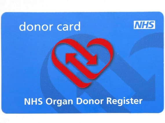 NHS Organ Donor Register card