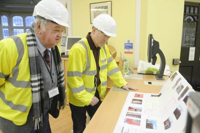 Councillors Ed Nash and Peter Buckley take a look around St Annes Library which has been closed since August