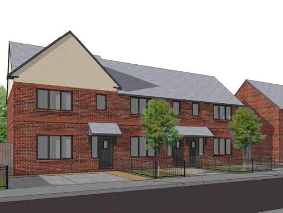 An artists impression of new homes to be built at Grange Park