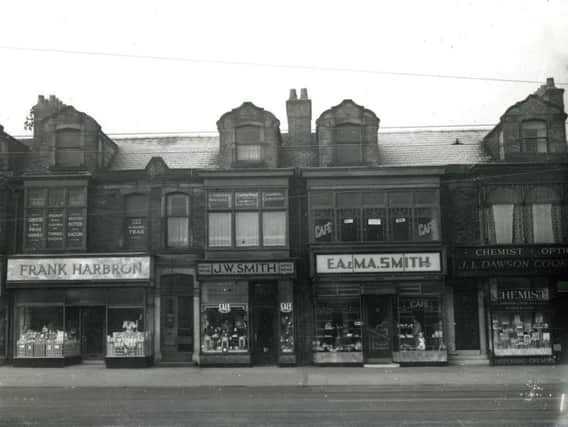 Lytham Road shops, in South Shore, close to the junction with Waterloo Road, in the 1950s