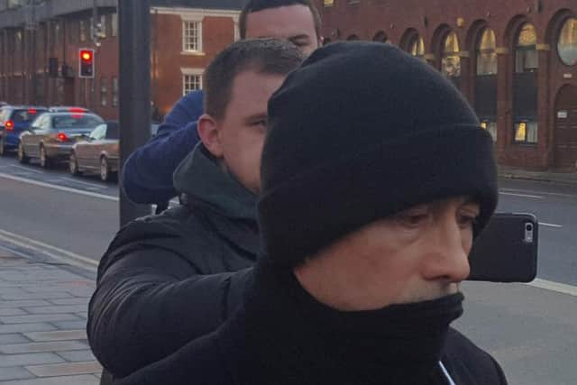 Kieran Creavan outside Leeds Crown Court, where he has admitted sex offences after he was confronted by so-called paedophile hunters when he travelled to the UK to meet what he thought was a 13-year-old girl. Photo credit: Dave Higgens/PA Wire