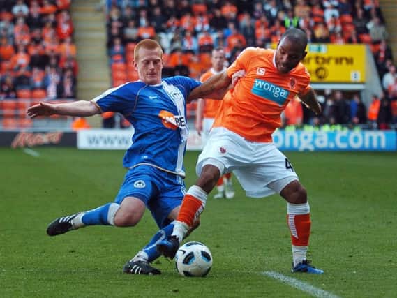 Puncheon in action for Blackpool back in 2011