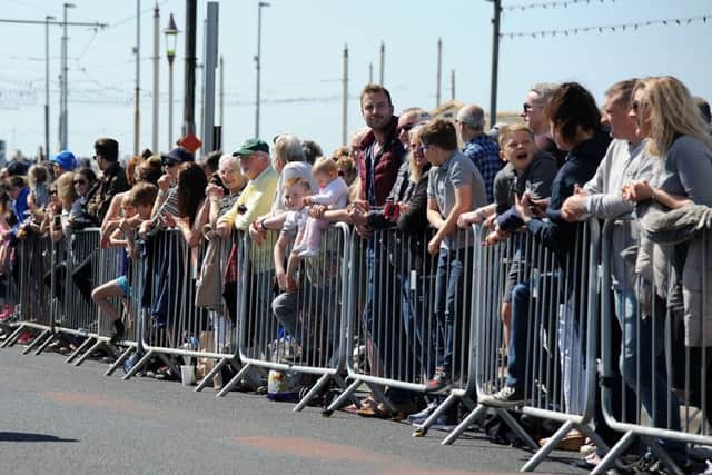 The Beaverbrooks 10km Fun Run took place along Blackpool promenade. Spectators lining the route.  PIC BY ROB LOCK 7-5-2017