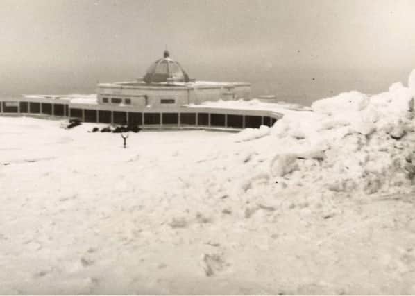 The snow was so heavy when it fell in Fleetwood during January 1940 that the promenade road was completely covered, as shown in this photograph taken from the top of the mount