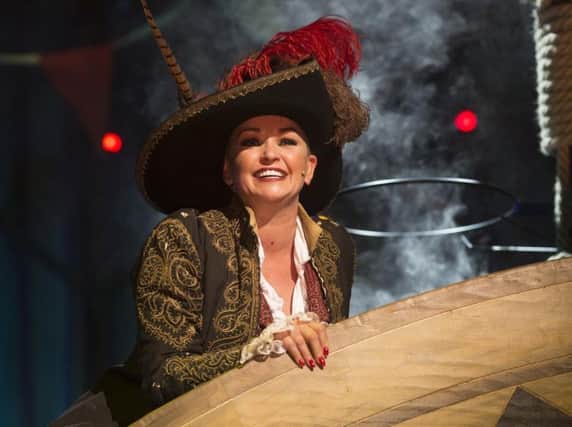 Jennifer Ellison as Captain Hook in Peter Pan: A Musical Adventure at the Opera House, Blackpool