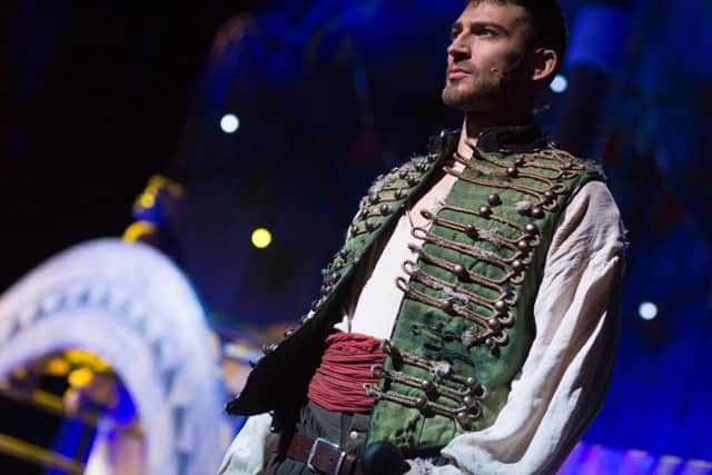Jake Quickenden in the title role of Peter Pan: A Musical Adventure at the Opera House, Blackpool