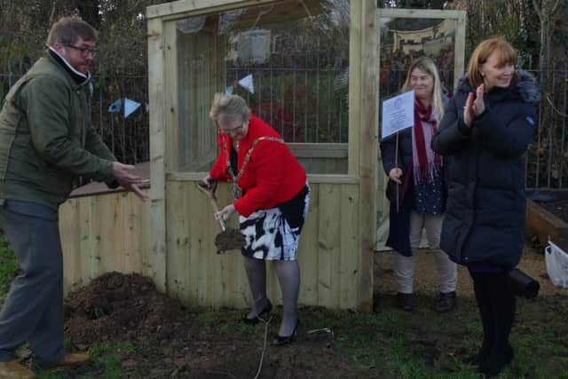 The Baines Rose tree was planted and a time capsule buried at Baines Endowed VC School, in Thornton, to bring to a close a year of celbrations for the school's 300th anniversary.