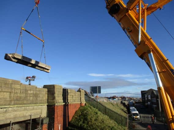 Work to remove beams at Squires Gate Bridge