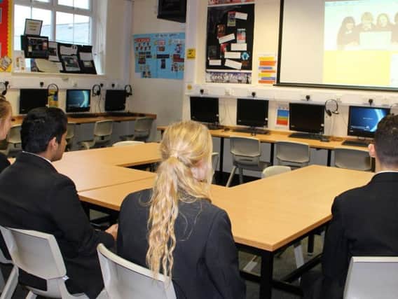 Pupils watching Learning Live