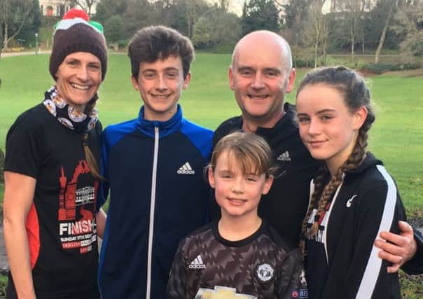 The Tickle family at the Preston parkrun Christmas Day event