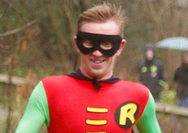Wesham's Rob Danson in fancy dress at the Rudolf Red Nose event