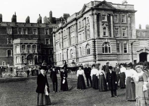 A showpiece of the thriving new resort was the Cleveleys Hydro, an elegant hotel which started life as a house called Eringo Lodge. Pictured in the early 1900s