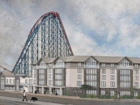 An artists impression of the proposed new hotel at Blackpool Pleasure Beach
