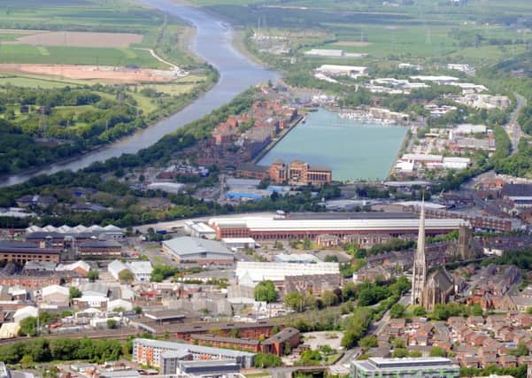 Aerial 2013
Preston City Centre with the River Ribble and Docks