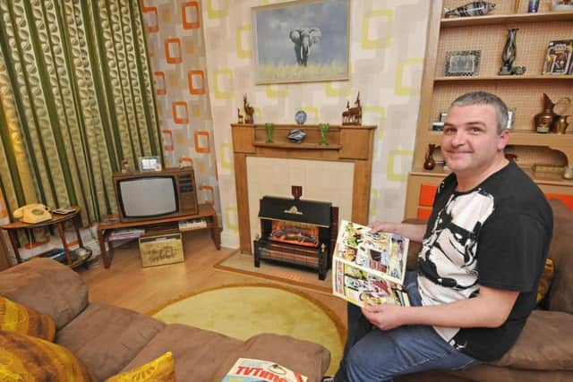 Kevin Baskin has transformed his home to a 60s and 70s theme