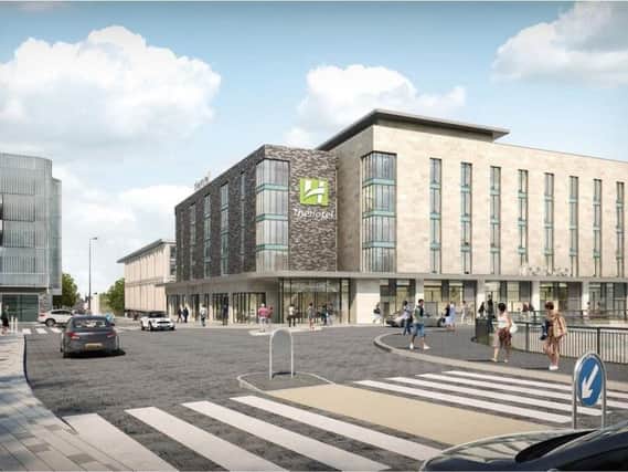 A computer generated image of the proposed hotel on the site of Wilko's