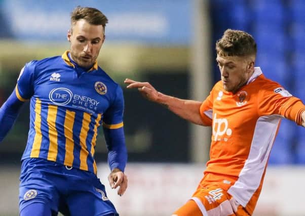 Blackpool's Jim McAlister was back in action in midweek