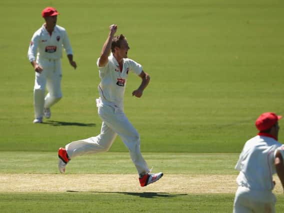 Mennie in action for the Sheffield Shield