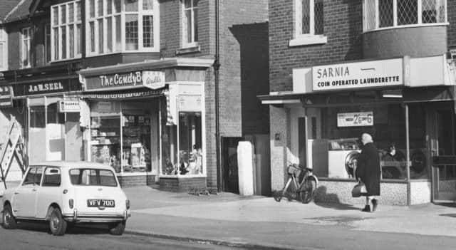 Shops on St Davids Road South, St Annes, in 1968