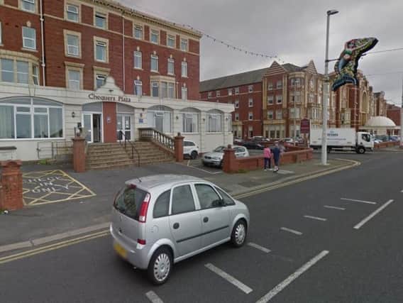 Firefighters were alerted to the blaze at the Chequers Plaza Hotel on Queen's Promenade