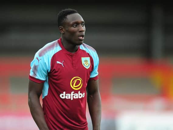 Agyei in action for Burnley