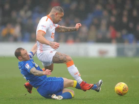 Kyle Vassell in the thick of the action on his return from injury
