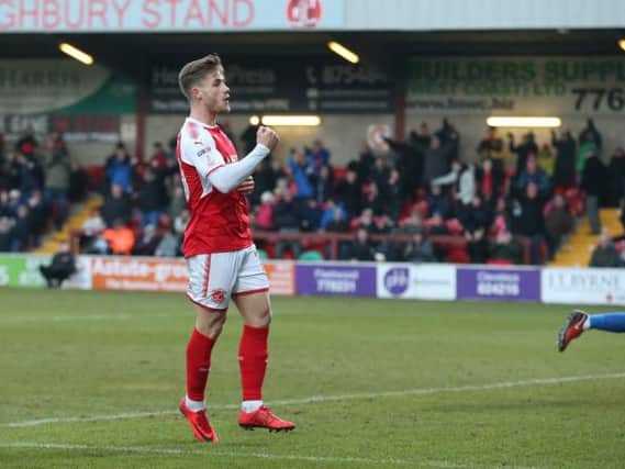 Conor McAleny scored his first goal since August in Fleetwood's 2-1 win over Blackburn Rovers.