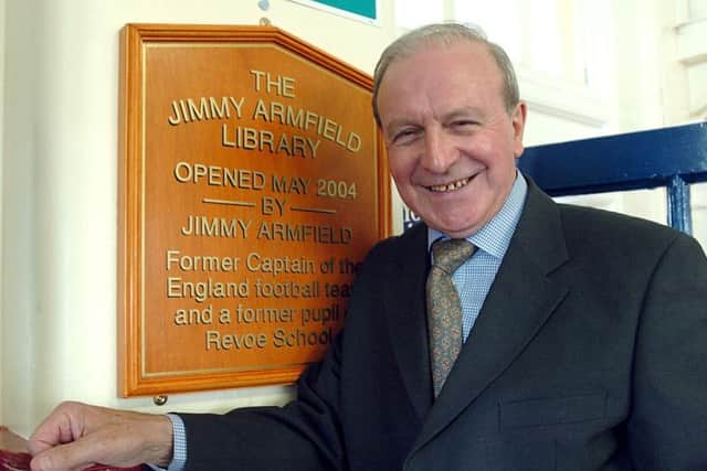 Revoe School old boy Jimmy Armfield opens the library named after him at the school